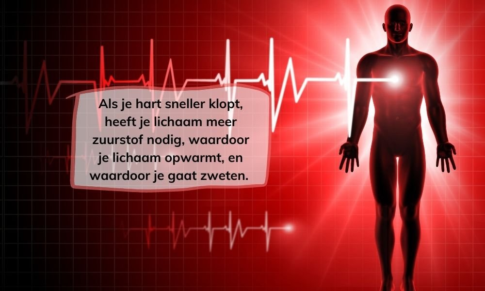 Hart gaat sneller kloppen en veroorzaakt nachtelijk zweten stress